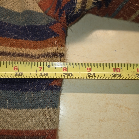 Cruel Sweater Open Cardigan Duster Women's Large Western Wear Aztec w/ Ties Boho - Picture 6 of 8